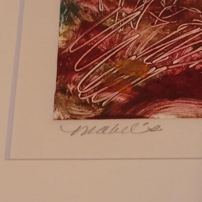 Lot 186: Original Monoprint Artwork "Mabel's"  by BARBARA LEYENDECKER