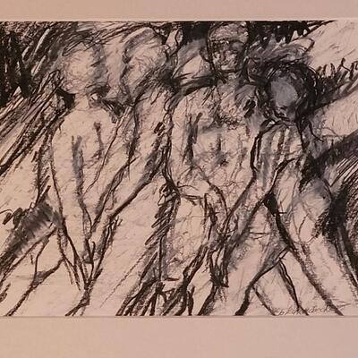 Lot 187: Original Figurative Speaking Artwork "Beale" by BARBARA LEYENDECKER