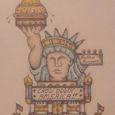 Lot 189: Original Artwork "Liberty Franchise #2" by BILL AMUNDSON