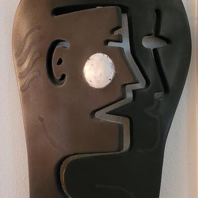 Lot 191: Original Metal Artwork "Naked Cheek" by W.K.S.