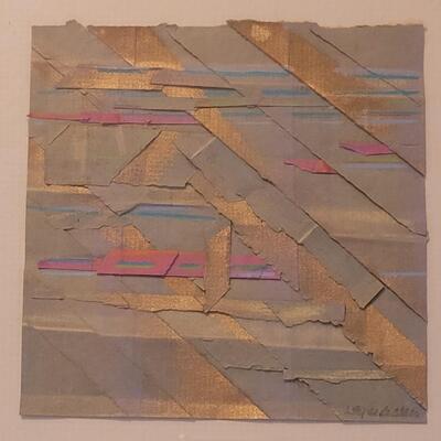 Lot 193: Original Collage "Ze tinta Verde"  Artwork by BARBARA LEYENDECKER