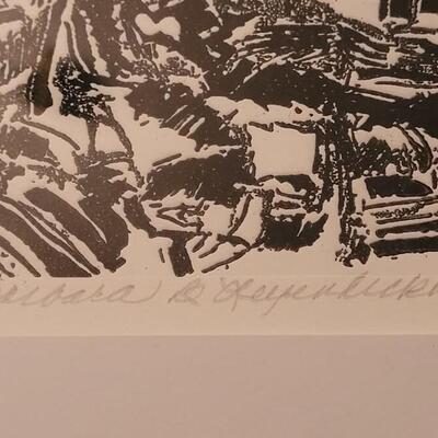 Lot 195: ORIGINAL Etching "Terra Firma With Contrast" by BARBARA LEYENDECKER