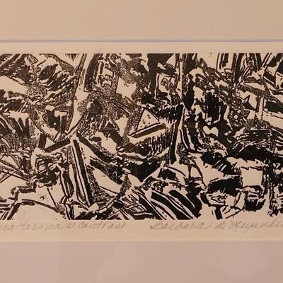 Lot 195: ORIGINAL Etching "Terra Firma With Contrast" by BARBARA LEYENDECKER