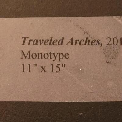 Lot 196: Original Monotype Artwork "Traveled Arches" by BARBARA LEYENDECKER