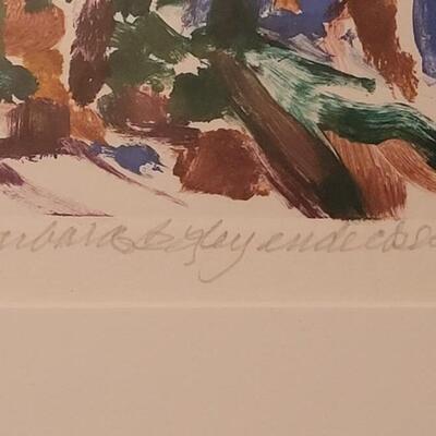 Lot 196: Original Monotype Artwork "Traveled Arches" by BARBARA LEYENDECKER