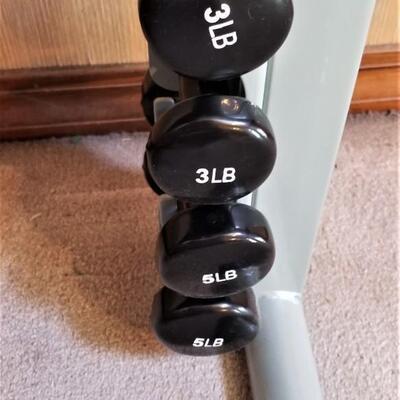 Lot #228  Tri=Bench with 3 & 5 pound weights