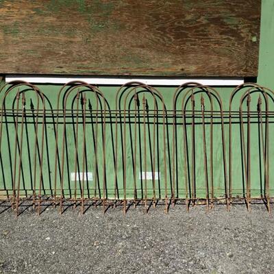 10' Long Vintage  Decorative iron Fence
