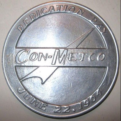 MS Vintage Cast Aluminum Paperweight from Con-Metco Company 6/22/1964