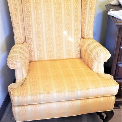 Lot #237   Ethan Allen Winged Back Chair - gently used