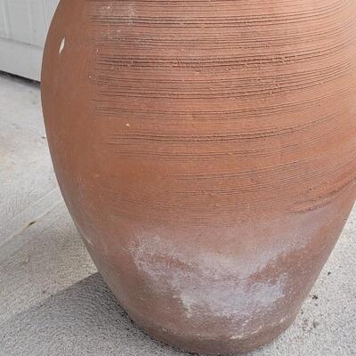 Lot 201: Vintage Large Terracotta Vase with a Cow
