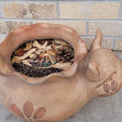 Lot 202: Vintage Mexican Terracotta Pig Planter