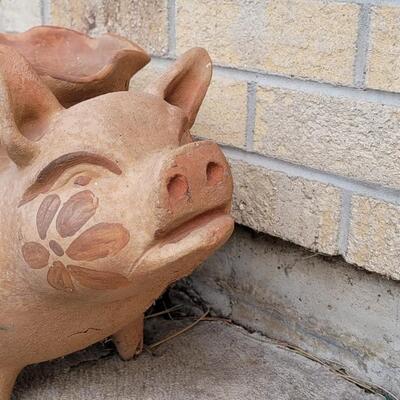 Lot 202: Vintage Mexican Terracotta Pig Planter
