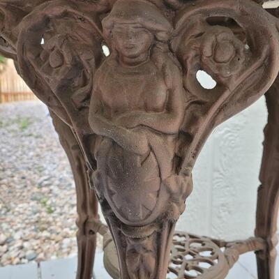 Lot 203: Vintage Cast Iron English Pub Table