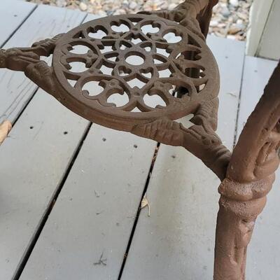 Lot 203: Vintage Cast Iron English Pub Table