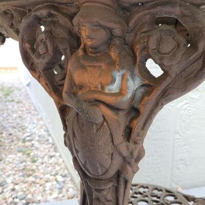 Lot 203: Vintage Cast Iron English Pub Table