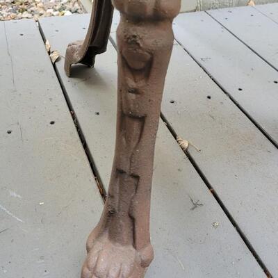 Lot 203: Vintage Cast Iron English Pub Table