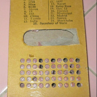 MS Vintage Punch Card Game for 