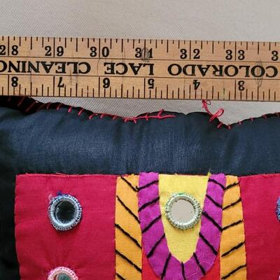 Lot 209: (2) Sheesha Style Pillows and 2 Small Velvet Pillows