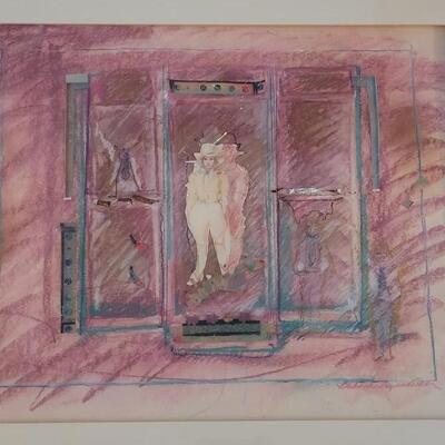 Lot 211: Original Artwork "Window Fashion au Courante with Jubilation" by BARBARA LEYENDECKER