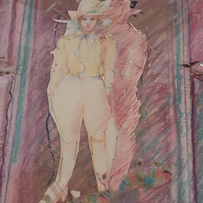 Lot 211: Original Artwork "Window Fashion au Courante with Jubilation" by BARBARA LEYENDECKER