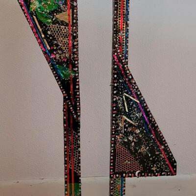 Lot 214: Original Painted Assemblage Wood Sculptures by BARBARA LEYENDECKER