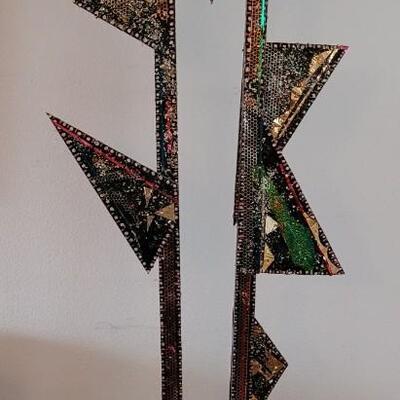 Lot 214: Original Painted Assemblage Wood Sculptures by BARBARA LEYENDECKER