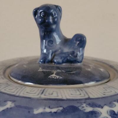 Lot 217: Chinese Jar with Foo Dog And Stand