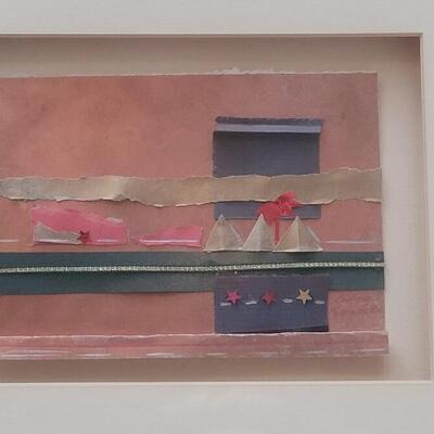 Lot 219: Original Collage Artwork "Pig Land Before" by BARBARA LEYENDECKER
