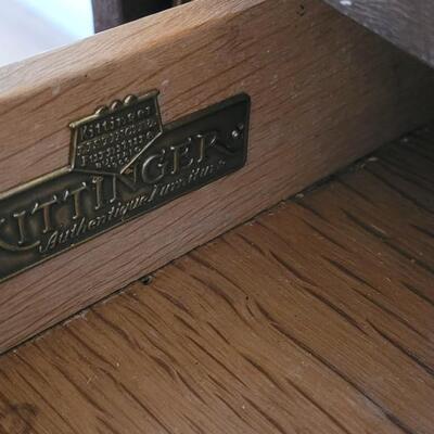 Lot 220: Antique Kittinger Gainsborough Chippendale Handpainted Drop Leaf Table