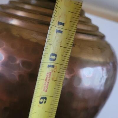 Lot 221 Hammered Copper Lamp