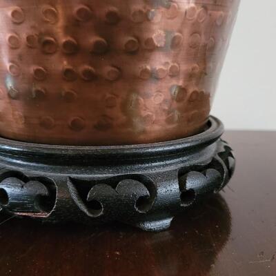 Lot 221 Hammered Copper Lamp