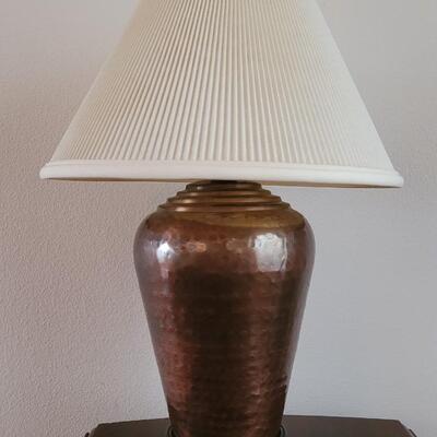 Lot 221 Hammered Copper Lamp