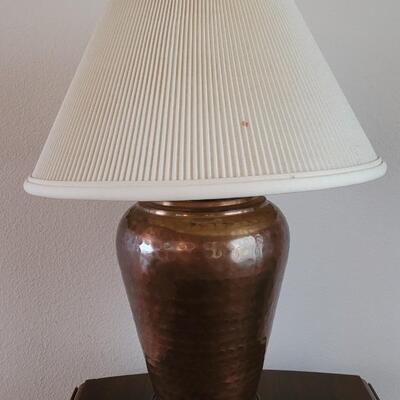 Lot 221 Hammered Copper Lamp