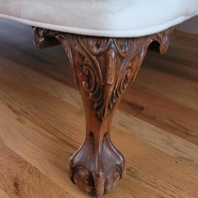 Lot 223: Antique Couch Covered with A Canvas Colored Cover