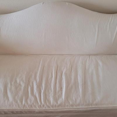 Lot 223: Antique Couch Covered with A Canvas Colored Cover