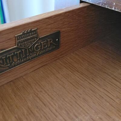 Lot 229: Antique Kittinger Gainsborough Chippendale Inlayed Drop Leaf Table