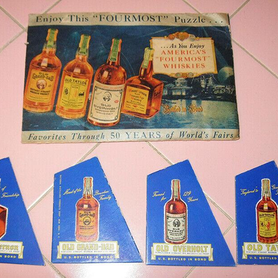 MS Vintage "FourMost" Puzzle From National Distillers Worlds Fair