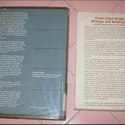 MS 2 Bks Frank Lloyd Wright Writings Drawings 1960 + FLW "Man About Town" Muschamp