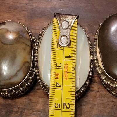 Lot 237: (3) Stone & Mother of Pearl Covered Boxes