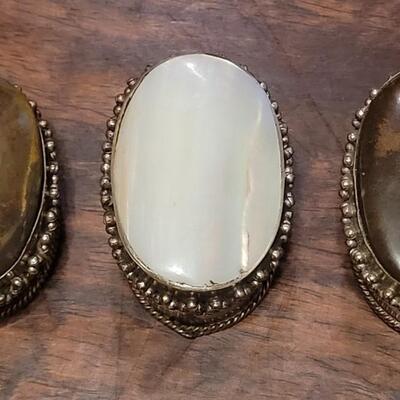Lot 237: (3) Stone & Mother of Pearl Covered Boxes