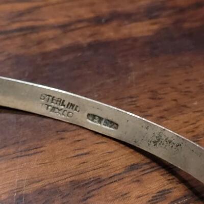 Lot 242: TAXCO Sterling Bangle Bracelet