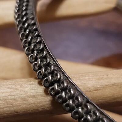 Lot 243: Vintage Mexican Sterling Bangle Bracelet Marked ROSI