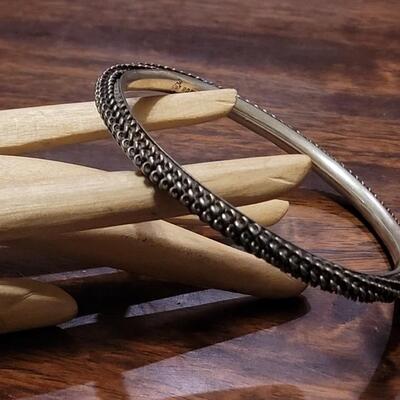 Lot 243: Vintage Mexican Sterling Bangle Bracelet Marked ROSI