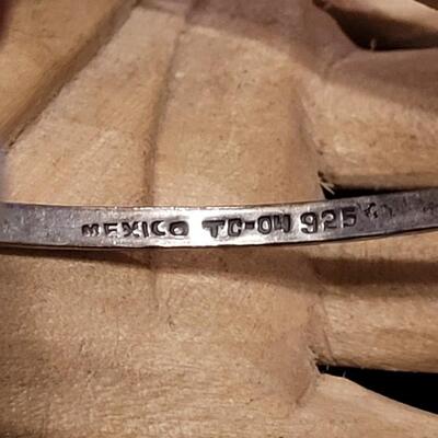 Lot 244: TAXCO Sterling Bangle Bracelet