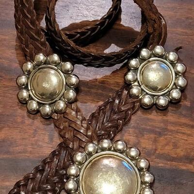 Lot 250: Vintage Mexican Sterling Concho Belt