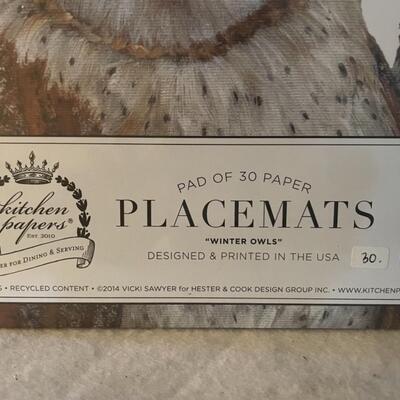 ST LARGE FORMAT OWL PLACE MATS