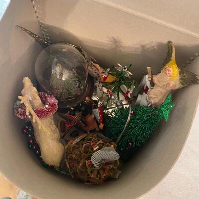 ST GRAB BAG BOX FULL OF MISC VINTGE CHRISTMAS PIECES