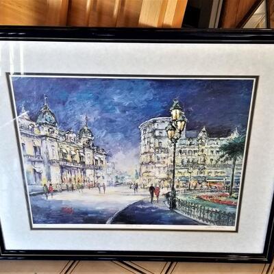 Lot #256  Framed Print "Monte Carlo" - signed/numbered