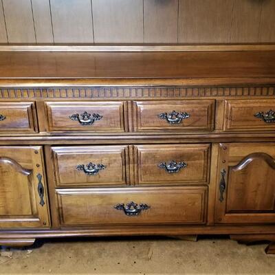Lot #257  Vintage Colonial Style Hutch - 1970's