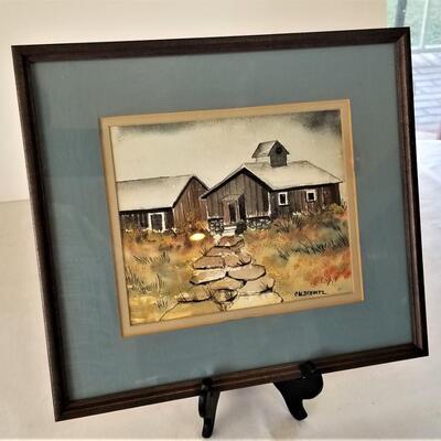 Lot #264  Original Watercolor by Listed  South Dakota Artist Cal Schultz